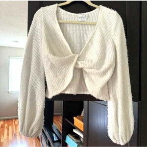 Princess Polly Cropped White Sweater
